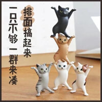 Giá đỡ bút hình mèo quyến rũ, cửa hàvăn phòphẩm, đồ trang trí meo meo, giá đỡ bút mèo con, giá đỡ mèo để bàn, mèo quỷ 007 2HKO