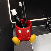 Giá đỡ bút hình Mickey hoạt hình, đồ trang trí, giá đựng cọ trang điểm, giá đỡ bàn chải điện, giá rửa bàn, giá đỡ bàn chải đánh răng
