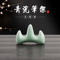 Giá đỡ bút phong cách cổ điển, giá đỡ bút, giá đỡ bút cho học sinh, bốn bảo vật học tập, đồ trang trí thư pháp, dụng cụ, mực bút, giấy, đá mực, người mới bắt đầu, thực hành thư pháp cấp độ đầu, giá đỡ bút gốm, giá đỡ bút núi, hội họa.