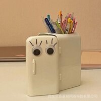 Giá đỡ bút tủ lạnh thú vị cho sinh viên, dễ thương, dung tích lớn, giá đỡ lưu trữ để bàn, văn phòng phẩm đa chức năng ngọt ngào, cọ trang điểm