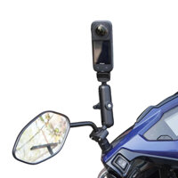 Giá đỡ camera hành trình gắn chân gương xe máy ghi đông xe đạp phụ kiện gopro, insta360, action cam