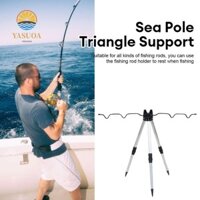 Giá đỡ cần câu LARGLO, Đế tựa lưng chịu tải Khung hỗ trợ cực biển, Độ ổn định mạnh mẽ Hợp kim nhôm có thể điều chỉnh bằng kính thiên văn Dụng cụ câu cá chân máy câu cá có thể điều chỉnh