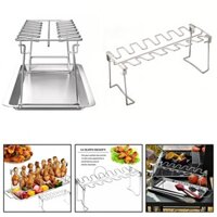 Giá đỡ cánh gà Giá đỡ cần trống BBQ bằng thép không gỉ An toàn khi sử dụng Chảo nhỏ giọt