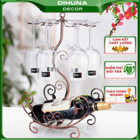 Giá Đỡ Chai Rươu Mô Hình Thuyền Hoa, Kệ Rượu, Đồ Decor Trang Trí Trưng Bày Kệ Tủ, Kệ Rượu, Bàn Ăn