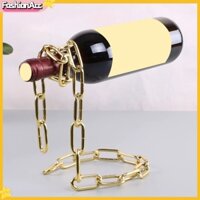 Giá đỡ chai rượu vang bằng thép có dây xích độc đáo