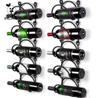 Giá đỡ chai rượu vang, Giá đựng rượu vang đen / trắng 5 lớp, đa chức năng có giá treo khăn treo tường Kệ trưng bày rượu vang tại nhà