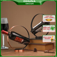 Giá Đỡ Chai Rươu Vang Hình Nhẫn, Đồ Decor Trang Trí Trưng Bày Kệ Tủ, Kệ Rượu, Bàn Ăn, Làm Quà Tặng