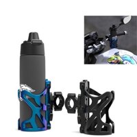 Giá đỡ chai xe đạp xe máy ABS Giá đỡ bình nước xe đạp bền bỉ - Đen / Bạc