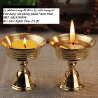 Giá đỡ, chân đế nến  nhôm chống rỉ để đèn cầy, nến- Đồ cúng