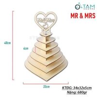 Giá đỡ chocolate tháp trái tim trang trí cưới TTC-21 - MR&amp;MRS