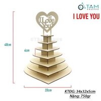 Giá đỡ chocolate tháp trái tim trang trí cưới TTC-21 - I LOVE YOU