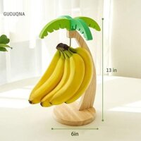Giá đỡ chuối GUOUqna, Giá đỡ chuối có móc thép không gỉ bền, Giá treo chuối, Giá đỡ chuối hình sáng tạo GUOUqna