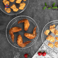 Giá đỡ có thể tháo rời cho nồi chiên không khí Giá nồi chiên không khí để khử nước 3 chiếc Giá đỡ máy chiên không khí bằng thép không gỉ cho lò nướng Lò vi sóng Khay có thể xếp chồng lên nhau để rang