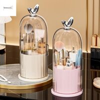 Giá đỡ cọ trang điểm xoay BABYBOUTIQUE, Ống lưu trữ cọ trang điểm xoay chống bụi, Nhựa sáng tạo có nắp đậy Hộp đựng bút tiết kiệm không gian Phòng tắm