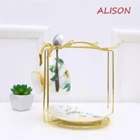 Giá đỡ cốc cà phê bằng sắt ALISON, / Bạc có móc Giá đỡ đĩa thủy tinh, Tiết kiệm đa năng Không gian thoát nước Trà Cốc trưng bày tấm