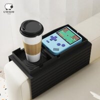 Giá đỡ cốc đi văng UTENEW, Khay tựa tay ghế Sofa chống trượt đa chức năng bằng silicon, Hộp đựng ghế cánh tay Hộp đựng điện thoại di động Giá đỡ ghế Sofa Phòng lót ly uống nước