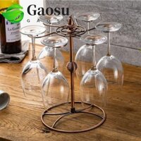 Giá đỡ cốc GAOSU, Giá đỡ cốc thủy tinh rượu vang đứng miễn phí 6 móc, thoát nước nhanh chắc chắn Chống rỉ sét Upside Down Kính uống nước Giá đỡ để bàn