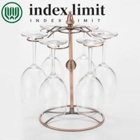 Giá đỡ cốc GIỚI HẠN INDEX, Giá treo cốc thủy tinh rượu vang 6 móc, Thoát nước nhanh sáng tạo Upside Down Kính uống nước chống rỉ sét Giá đỡ