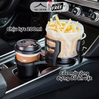 Giá Đỡ Cốc Ô Tô 4 Trong 1, Kệ Đựng Bình Nước Có Thể Điều Chỉnh Xoay 360 Độ Chống Rung Cho Xe Hơi Việt Home - GDC01