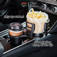 Giá Đỡ Cốc Ô Tô 4 Trong 1, Kệ Đựng Bình Nước Có Thể Điều Chỉnh Xoay 360 Độ Chống Rung Cho Xe Hơi NGÓI HOME - GDC01