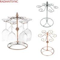Giá đỡ cốc RADIANTSYNC, Giá treo 6 móc Giá đựng cốc thủy tinh rượu vang, Giá đỡ kính uống nước đứng tự do chống rỉ sét Giá đỡ nhà bếp
