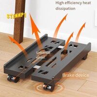 Giá đỡ CPU di động có thể điều chỉnh, Giá đỡ tháp máy tính thông gió Giá đỡ tháp PC với 4 bánh xe, Giá đỡ dưới bàn