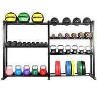 Giá đỡ đa chức năng hình lục giác mới, giá lưu trữ cột, giá Kettlebell, giá tạ đầu tròn, giá bóng, thanh tạ cao su hoàn toàn
