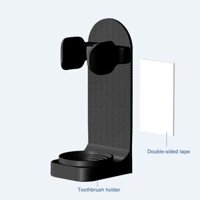 Giá Đỡ Dán Tường Để Bàn Chải Điện Cao Cấp, Tiện Dụng, Sạch Sẽ, Khô Ráo, Miếng Dán 3M Chắc Chắn. TakyHome 4015 - Màu Đen