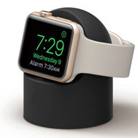 Giá Đỡ dành cho Dock Sạc Apple Watch Silicon Chống Đứt Gãy Dây Hàng Chính Hãng - Đen