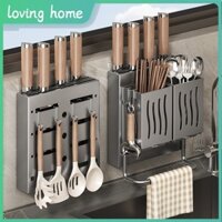 Giá Đỡ Dao Đa Năng Đũa Giá Để Đồ Nhà Bếp Treo Tường Đấm Giá Thoát Nước Miễn Phí