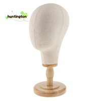 Giá đỡ đầu tóc giả Mannequin HeadHat Giá đỡ vải lanh Giá đỡ tóc giả, Mái vòm vải + Giá đỡ gỗ có thể tháo rời cho tóc giả, mũ, mũ