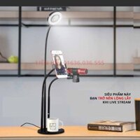 GIÁ ĐỠ ĐỂ BÀN HỖ TRỢ LIVESTREAM 3 TRONG 1 (CÓ ĐÈN LED):