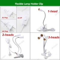 Giá đỡ đèn bàn linh hoạt E27 Ổ cắm đèn đế Cáp kẹp cổ ngỗng có công tắc bật tắt VN8B1