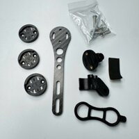 Giá đỡ đèn - đồng hồ bằng Carbon - gắn ghi đông liền pô tăng cao cấp