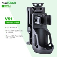 Giá đỡ đèn pin nhanh NEXTORCH V51, tương thích với đường kính thân xe 25-32mm, xoay 360o, khóa sáng tạo, chống mài mòn