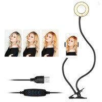 Giá đỡ đèn Webcam Andoer 3,5 Inch Clip-On Mini USB Ring Light 3 chế độ chiếu sáng Thiết kế cánh tay linh hoạt có thể điều chỉnh độ sáng với giá đỡ điện thoại gắn trên Webcam để phát trực tiếp Video trực tuyến Selfie