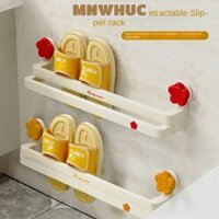 Giá đỡ dép MNWHUC, Kệ treo dép không đục lỗ có thể thu vào, Giá treo khăn hoa treo tường tiết kiệm không gian Phòng tắm