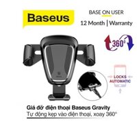 Giá đỡ điện thoại Baseus Gravity Car Holder gắn trên cửa gió điều hòa xe hơi, ô tô