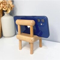 Giá đỡ điện thoại cầm tay chất liệu gỗ sồi hình chiếc ghế siêu đáng yêu