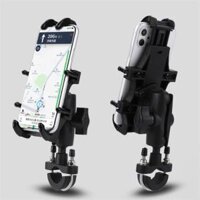 Giá đỡ điện thoại chống sốc JDR chân chữ U gắn ghidong xe máy, xe đạp