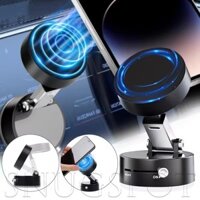 Giá đỡ điện thoại có thể gập lại hai trục | Nam châm Neodymium + Công nghệ hấp phụ chân không, 360° Giá đỡ xe xoay với 2 đĩa từ tính
