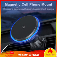 Giá đỡ điện thoại di động từ tính OPPO Giá đỡ điện thoại ô tô sạc nhanh 15w Giá đỡ điện thoại sạc không dây trên ô tô sạc nhanh cho Iphone Android Giá đỡ gắn từ tính có đèn báo Led tự động