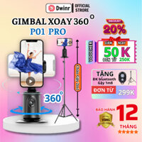 Giá đỡ điện thoại gimbal xoay 360 P01, Tự động nhận diện khuôn mặt, Camera cảm biến Ai, quay video.