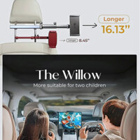 Giá đỡ điện thoại, ipad xoay 360° ô tô, gắn sau ghế ô tô, kẹp điện thoại ipad The Willow