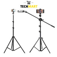 Giá đỡ điện thoại kèm tay quay 360 độ tripod livestream kiêm đỡ điện thoại quay video chụp ảnh sản phẩm