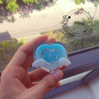 Giá đỡ điện thoại, móc khoá Shaker popsocket tim đôi