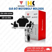 Giá đỡ điện thoại Motowolf M2826 nhôm CNC cực kì chắc chắn xoay 360 độ màu đen - Chính Hãng