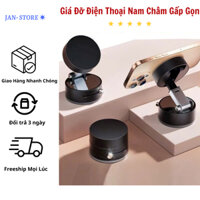 Giá Đỡ Điện Thoại Nam Châm Gấp Gọn , Giá Đỡ Hít Chân Không Mọi Bề Mặt Xoay 360 Độ Từ Tính Gắn Xe Ô Tô, Cửa Kính