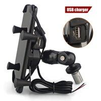 Giá Đỡ Điện Thoại Nĩa Thân Gắn Giá Đỡ Xe Máy Định Vị GPS Chân Đế Cho Yamaha YZF Sạc USB
