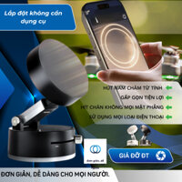 Giá Đỡ Điện Thoại Ô Tô Hút Chân Không – Gắn Taplo, Kính, Gấp Gọn, Chắc Chắn